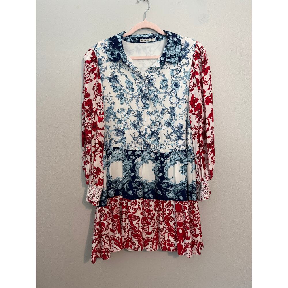 Alice and Olivia Paisley Tiered Dress